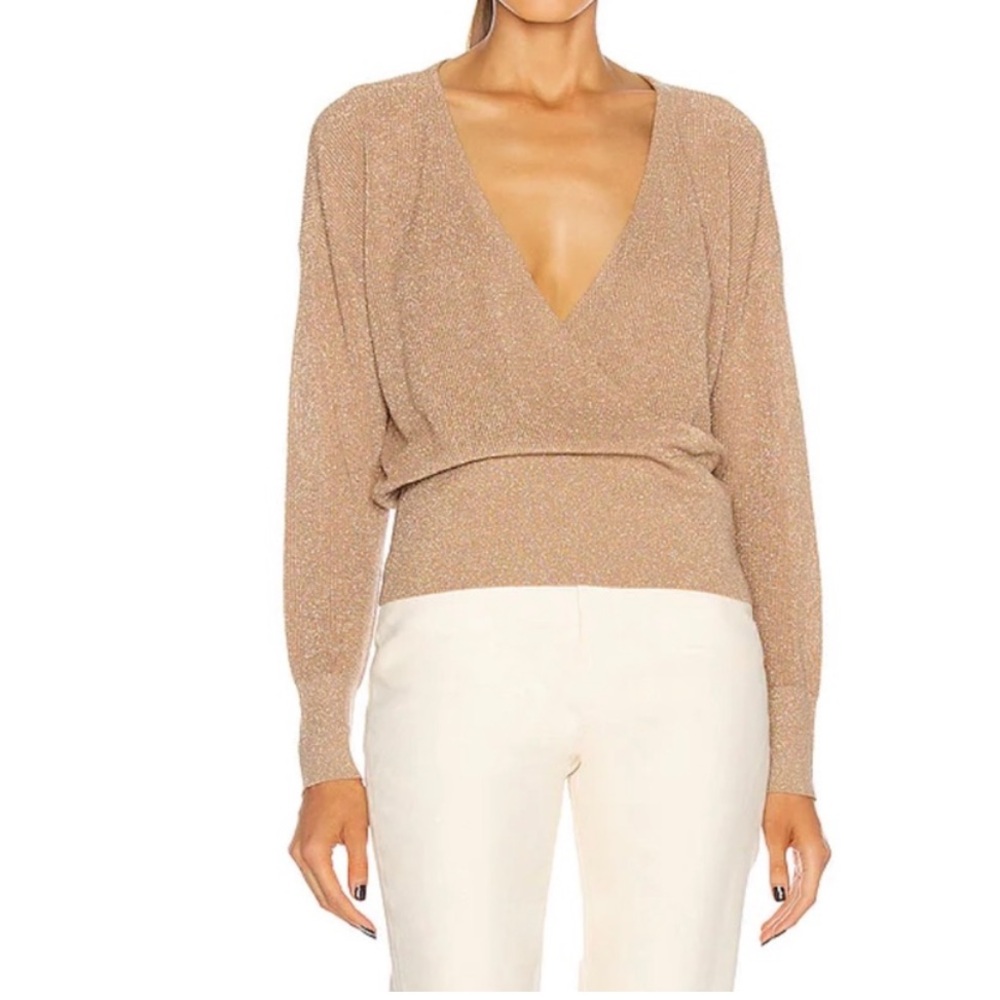 L'AGENCE gold metallic Sweater